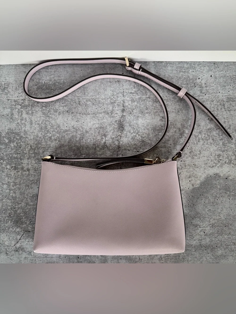 KATE SPADE Sadie Saffiano Leather Crossbody Bag CHALK PINK KE594